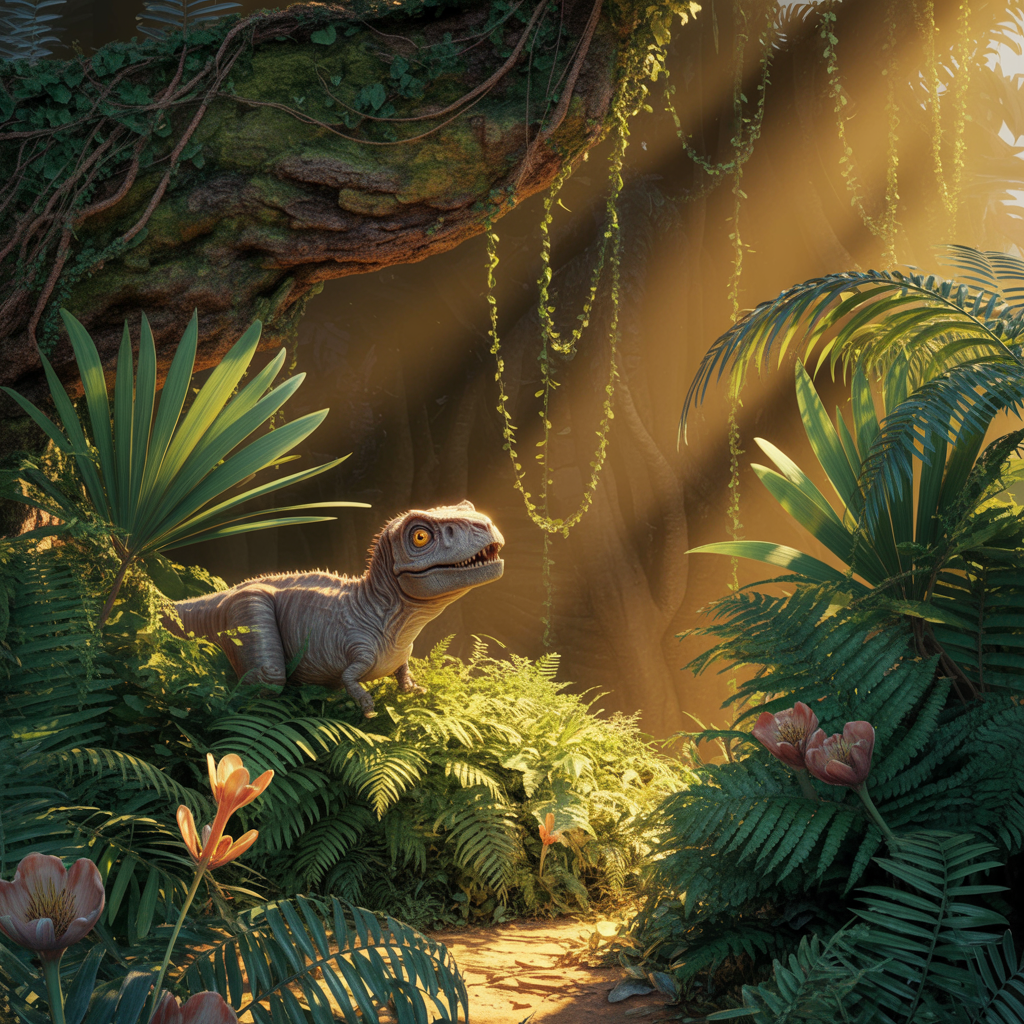 Dinosaur Discovery - Personalized Dinosaur Book for Kids Cover with jungle scene