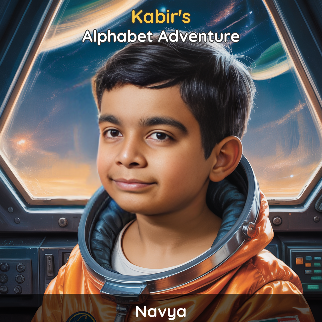 Navya's personalized ABC book - Alphabet Adventure by StoryDiya