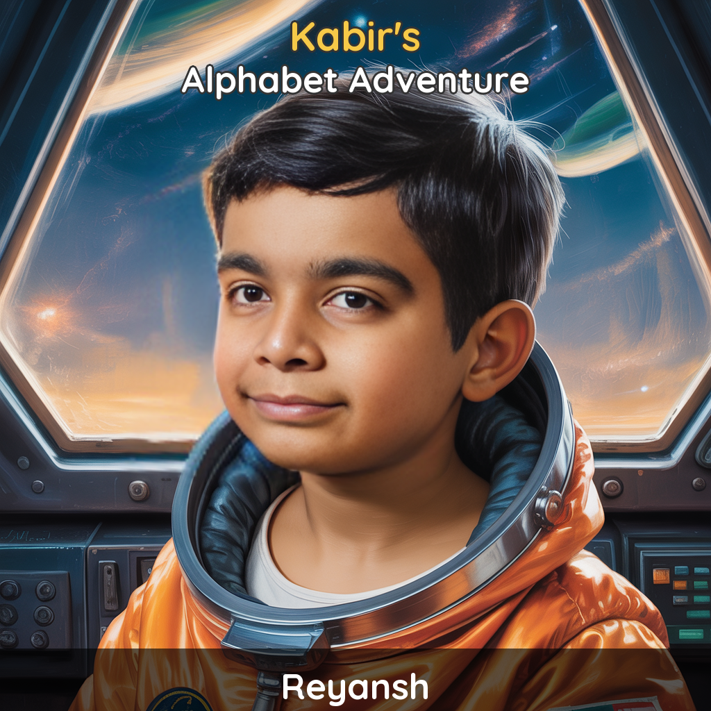 Reyansh's personalized ABC book - Alphabet Adventure by StoryDiya