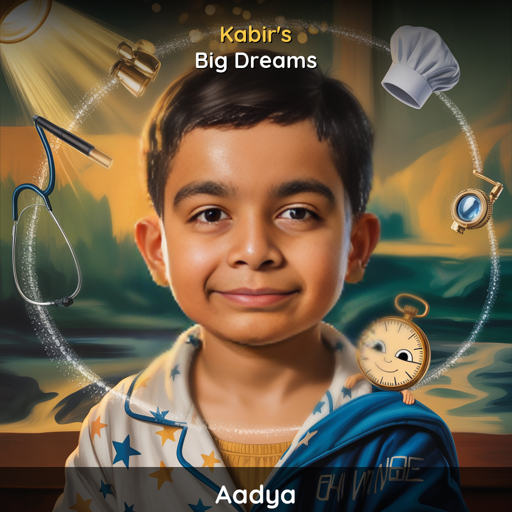 Aadya's when I grow up book - Big Dreams by StoryDiya