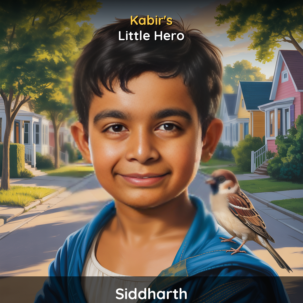 Siddharth's personalized superhero book - Little Hero by StoryDiya