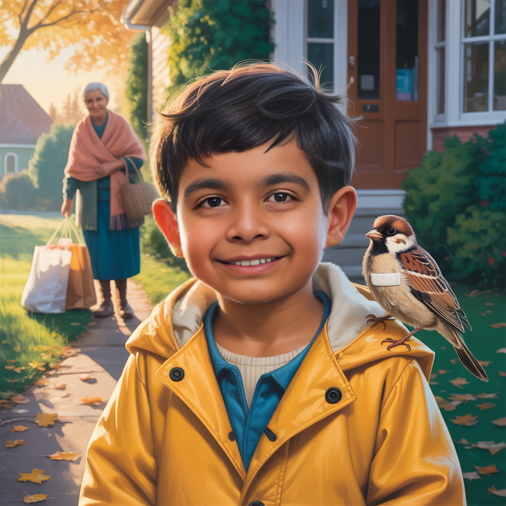 Little Hero personalized books for kids - Helping neighbors with Pip the sparrow