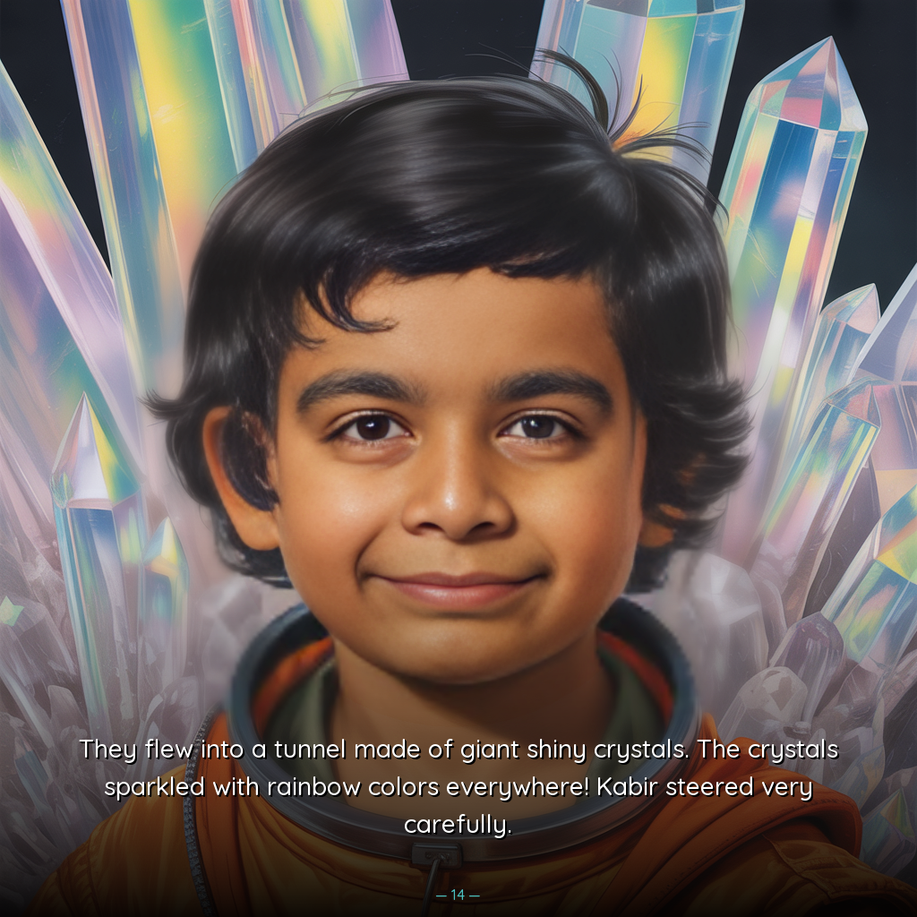 Space adventure book for kids - custom childrens books page with alien friends